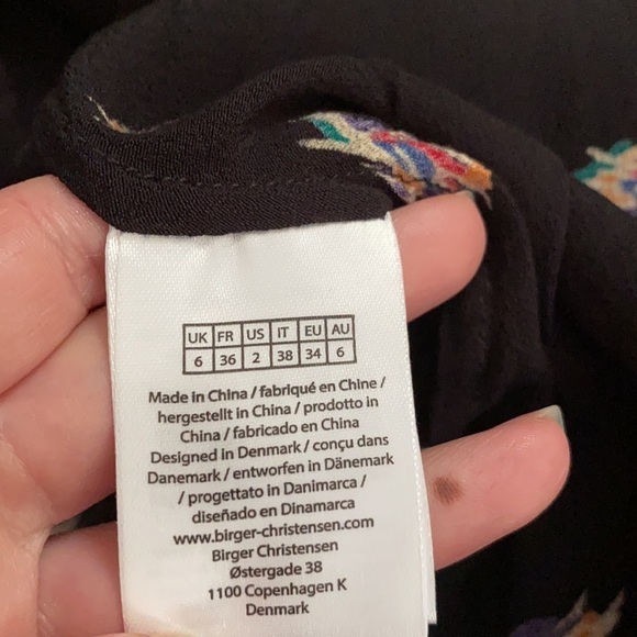 Rotate by Birger Christensen / Mira wrap midi dress in dark navy US 2 EU 34 - Picture 8 of 8